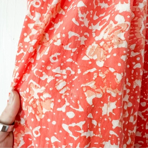 Ulla Johnson Freida Dress Printed Cotton Coral Batik Orange Size 2 - Picture 7 of 12